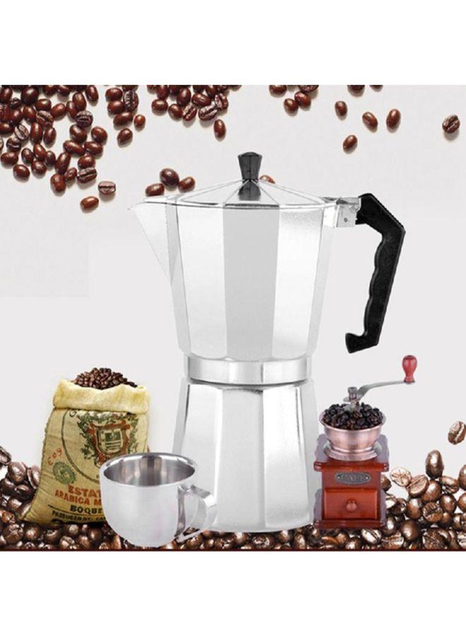 Moka Espresso Percolator Coffee Maker Silver 9.2 x 19.5cm  - Image 2