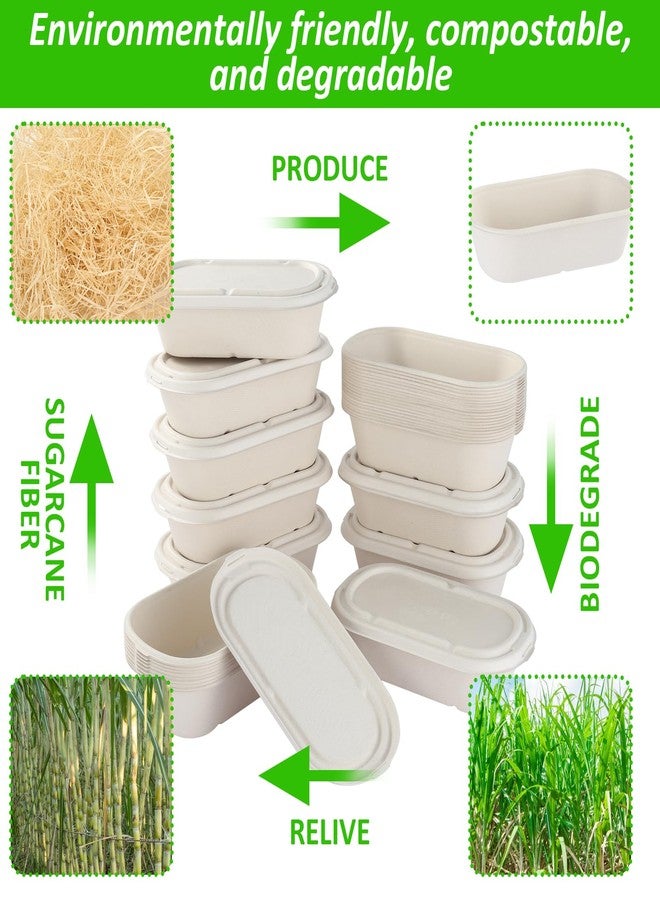 Hlimior 50 Pack 34 oz/1000ml Disposable Food Containers with Lids Meal Prep Lunch Food Takeout Salads Sandwiches Bowls Paper Meal Prep Containers To-Go Boxes for Salad, Pasta, Nacho, Burrito - Image 3