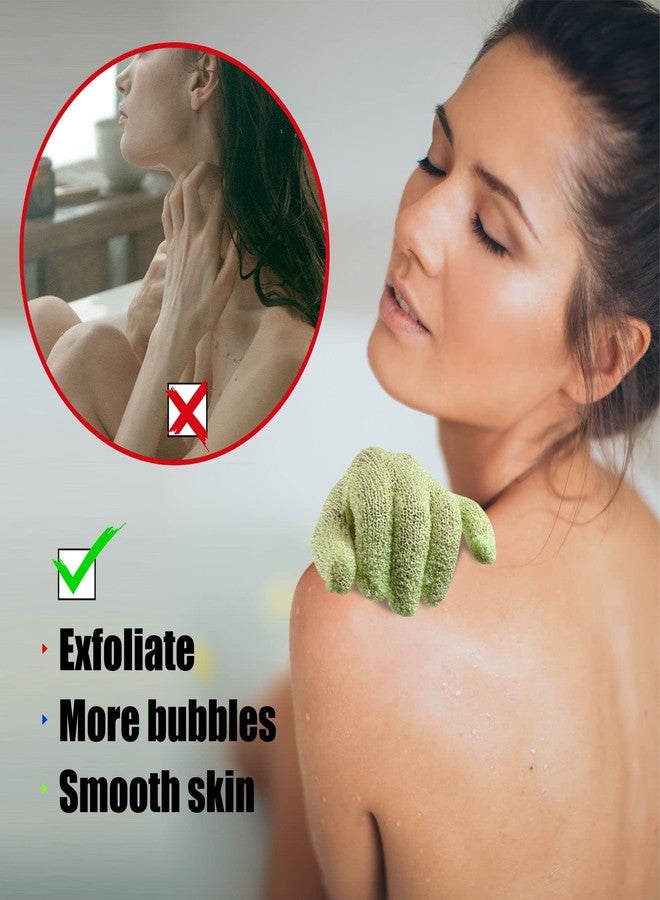 CREHODEC 2 Pcs Shower Gloves, Exfoliating Gloves, Exfoliating Mitt, Exfoliating Body Scrub, Loofah Bath Gloves for Men, Women (Pink, 2) - Image 4