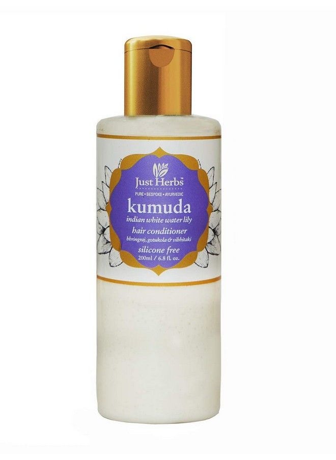Just Herbs Kumuda Indian White Water Lily Conditioner For All Type Of Hair 200 Ml (Parabens And Sls Free)  - Image 2