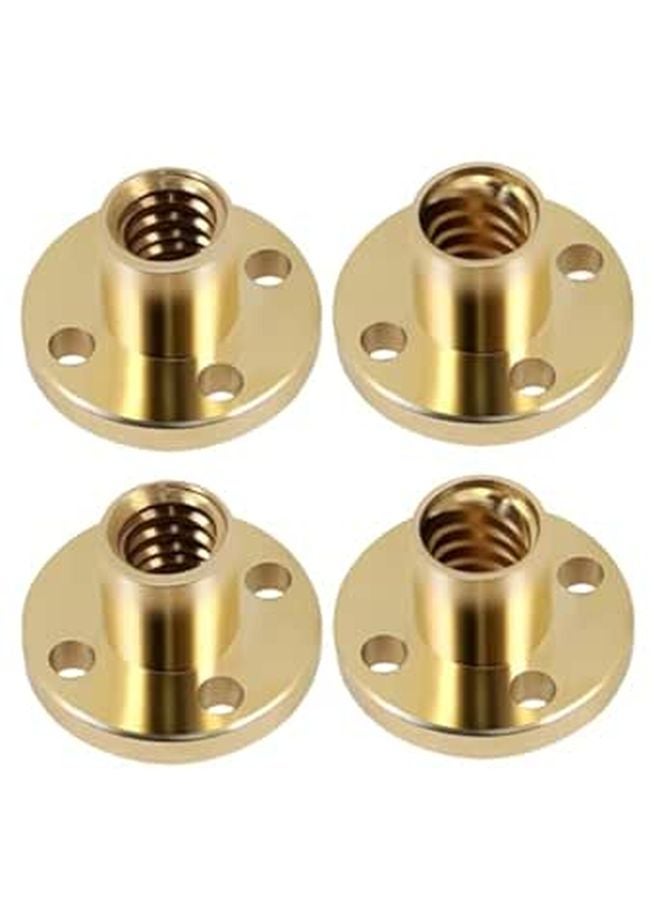 4Pcs Copper Trapezoidal Nuts for 3D Printer Screws Easy to Install - Image 1