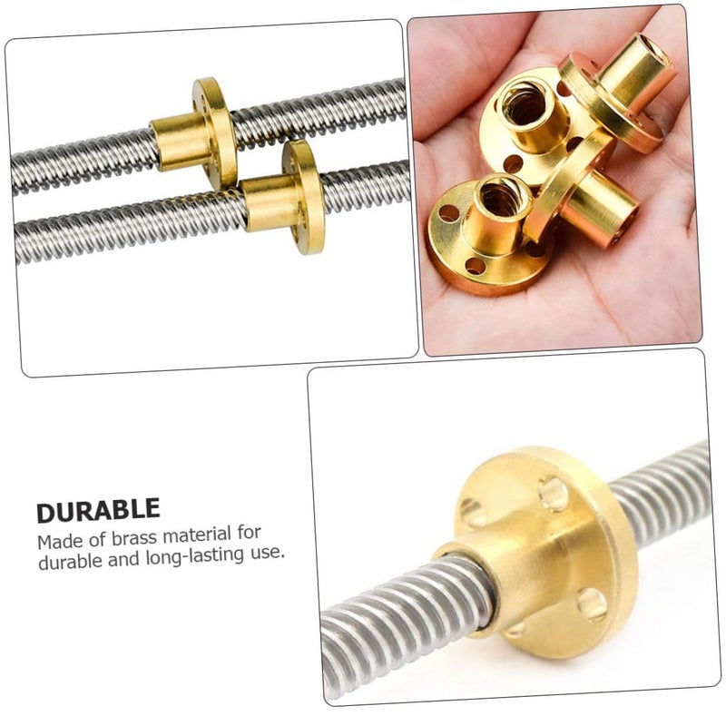 4Pcs Copper Trapezoidal Nuts for 3D Printer Screws Easy to Install - Image 5