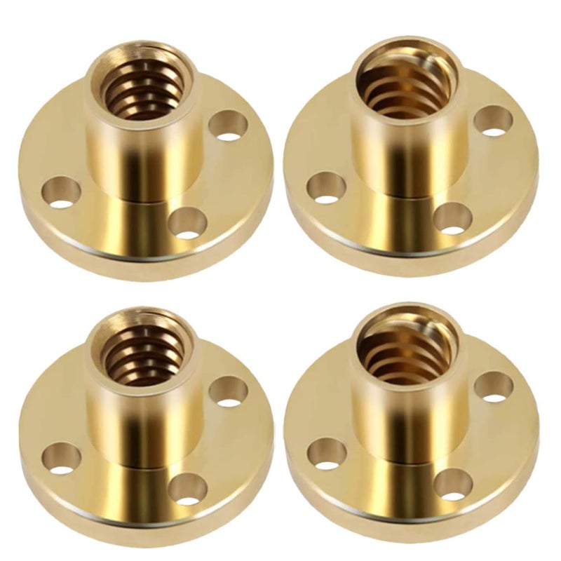 4Pcs Copper Trapezoidal Nuts for 3D Printer Screws Easy to Install - Image 2