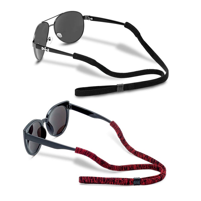 HALF CRESCEN Mens Eyeglass Chains Adjustable Glasses Straps Sports Unisex Sunglass Retainer Holder Strap2Pcs