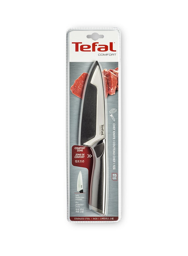 Tefal Comfort 15cm Chef Knife And Cover Ergonomic Handle Black Black - Image 4