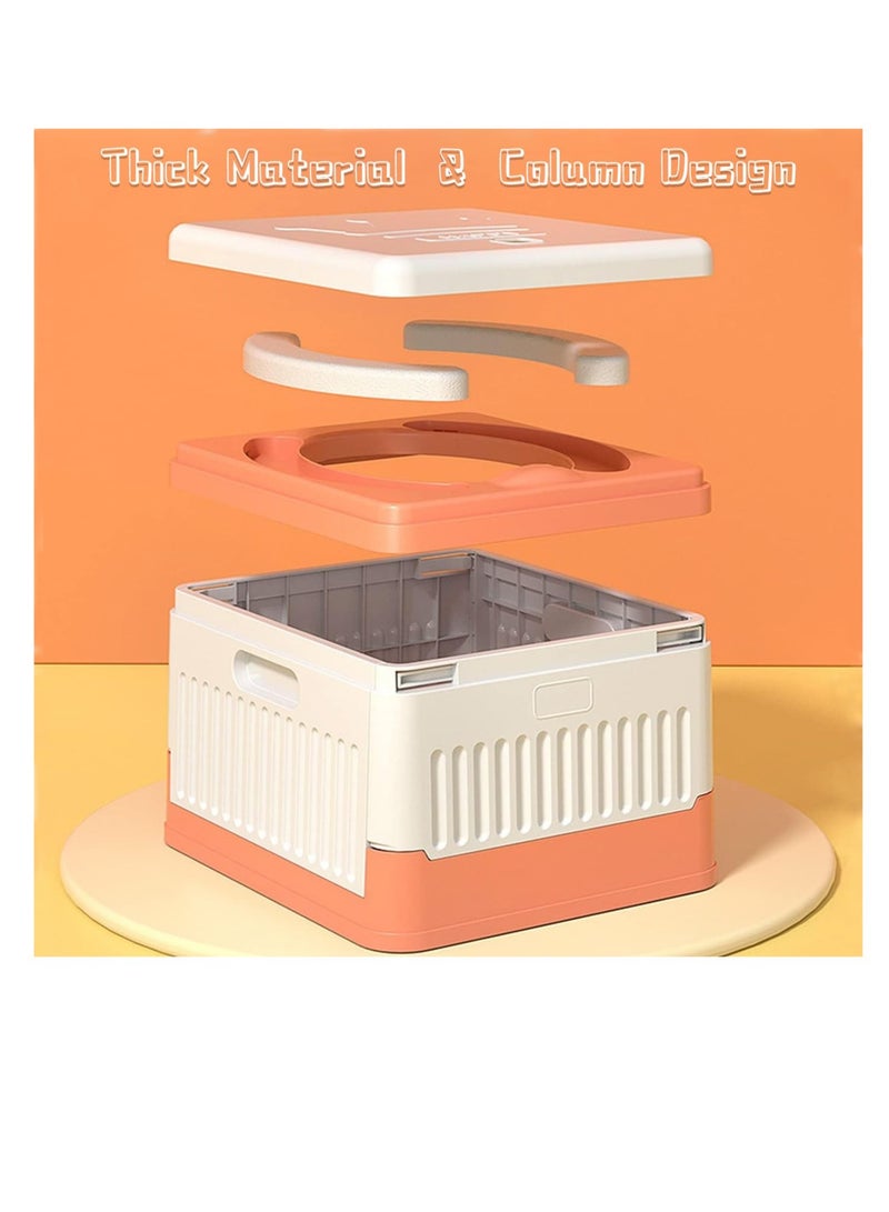 SOLARAE مرحاض السفر، مقعد تدريب للأطفال 3 في 1 قابل للطي، مرحاض محمول للأطفال، كرسي مرحاض للأطفال للسيارة، مع حقيبة تخزين و 20 قطعة من بطانات المرحاض، للتخييم والحدائق والداخل والخارج - Image 2