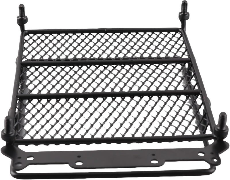 Dilwe RC Car Roof Rack, Middle Size Roof Rack Luggage Carrier with Quadrate LED Lights for Axial SCX10 1/10 Remote Control Cars(4 White Light Color) Carefully selected solid material - Image 5