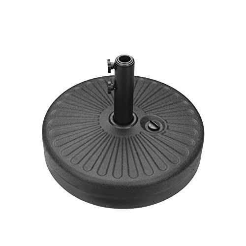 YSSOA 20" 50lbs Capacity Fillable Umbrella Round Base Heavy Duty Market Stand for Outdoor Lawn, Patio, Deck, Poolside, - Image 2