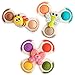 ALASOU 3PCS Pop Suction Cup Spinner Sensory Airplane Travel Toys for 1 2 Year Old Boy Girl Birthday GiftNovelty Spinning Tops Easter Basket Stuffers for Toddlers InfantBaby Bath Toy Kids Ages 13 - Image 3