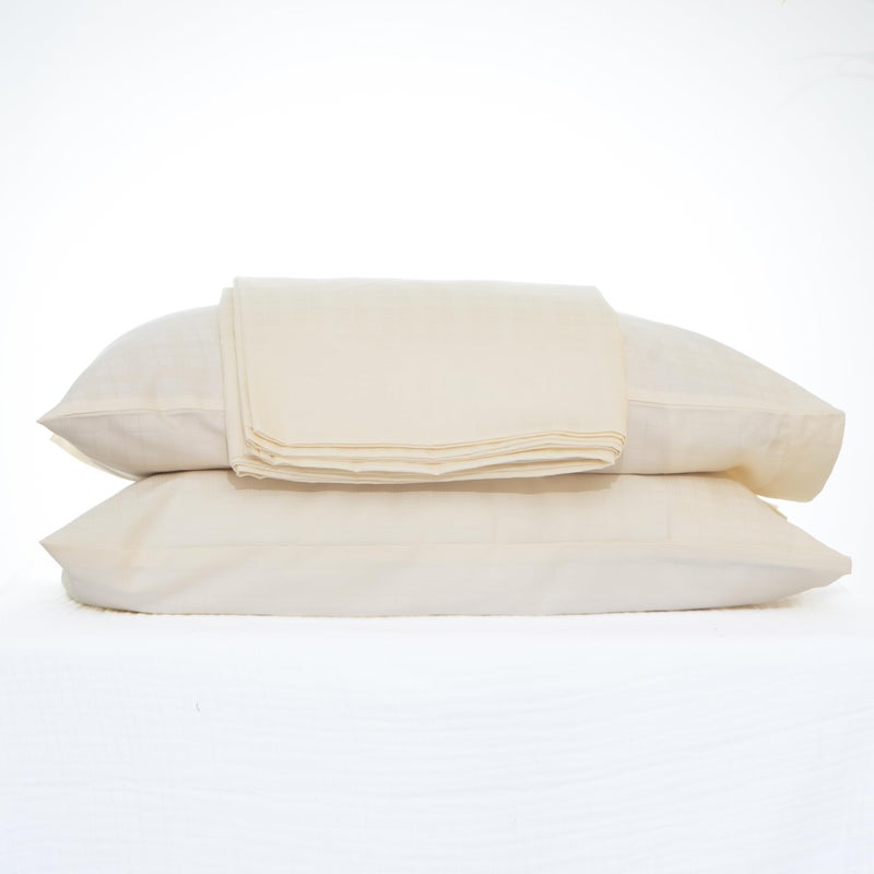 Oyvu Luxury Duvet Cover | 300 TC | 100% Cotton | Bone White Color | Premium Window Pane Design for Bedroom | Lightweight Duvet Cover for Duvet | Size- 92” x 102” inch - Image 2