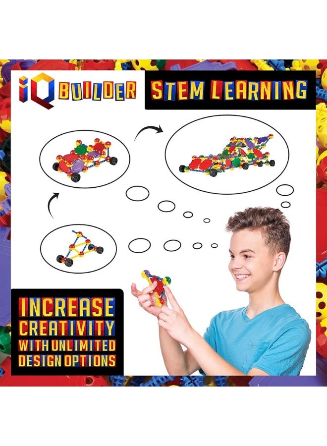 IQ BUILDER | STEM Learning Toys | Creative Construction Engineering | Fun Educational Building Blocks Toy Set for Boys and Girls Ages 5 6 7 8 9 10 Year Old + | Best Toy Gift for Kids | Activity Game - Image 3