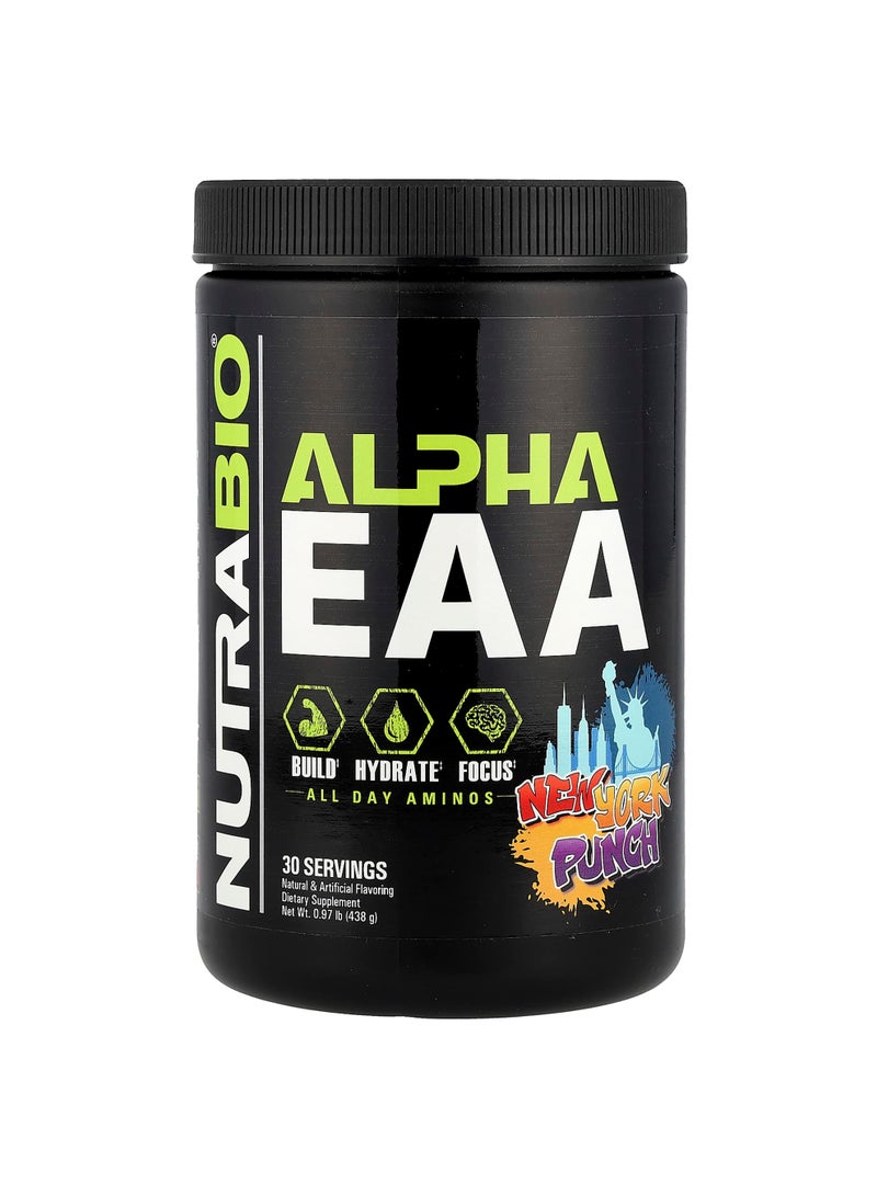NutraBio Alpha EAA, New York Punch, 0.97 lb (438 g)