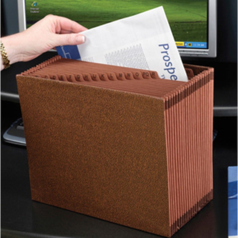 Smead TUFF Expanding File, Alphabetic (A-Z), 21 Pockets, Letter Size, Redrope-Printed Stock (70425) - Image 3