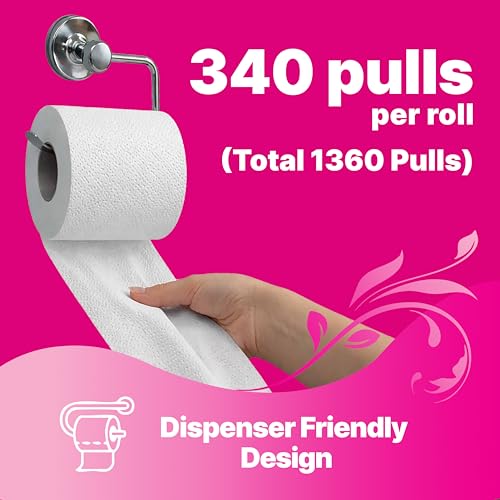 Origami So Soft 3 Ply 4 in 1 Toilet Tissue Paper | Ultra Absorbent with No Clog & Easy Flush Feature | Gentle on Skin (340 Pulls, Total 1360 Sheets) - Image 3