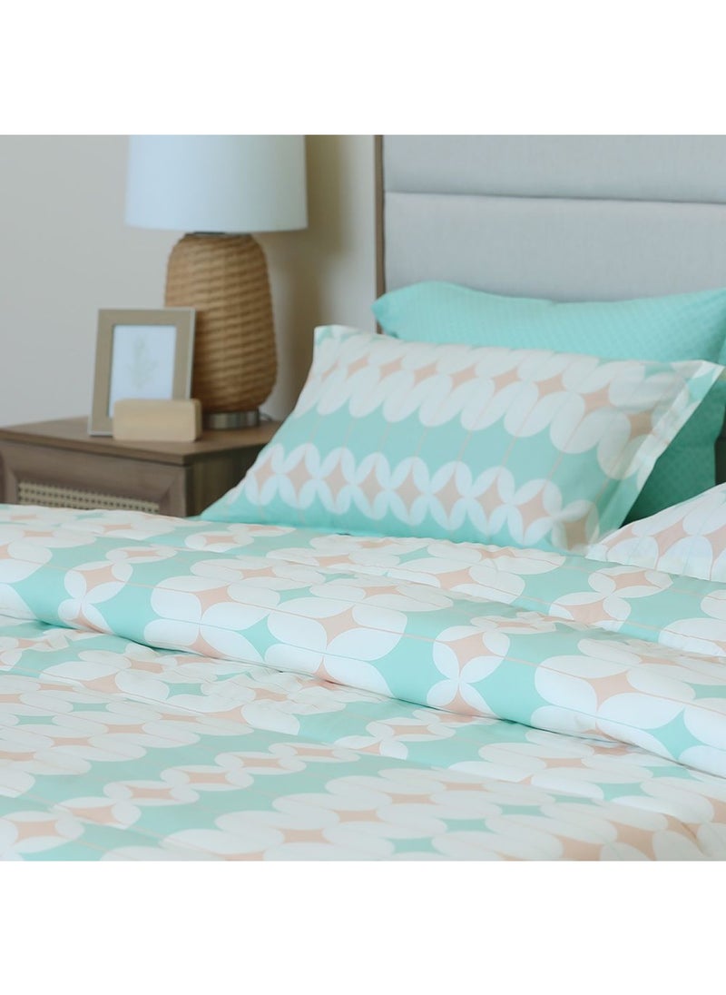 aw - AW23 Bliss Arch 6- Piece Super King Comforter Set 260x260 Cm Teal - Image 1
