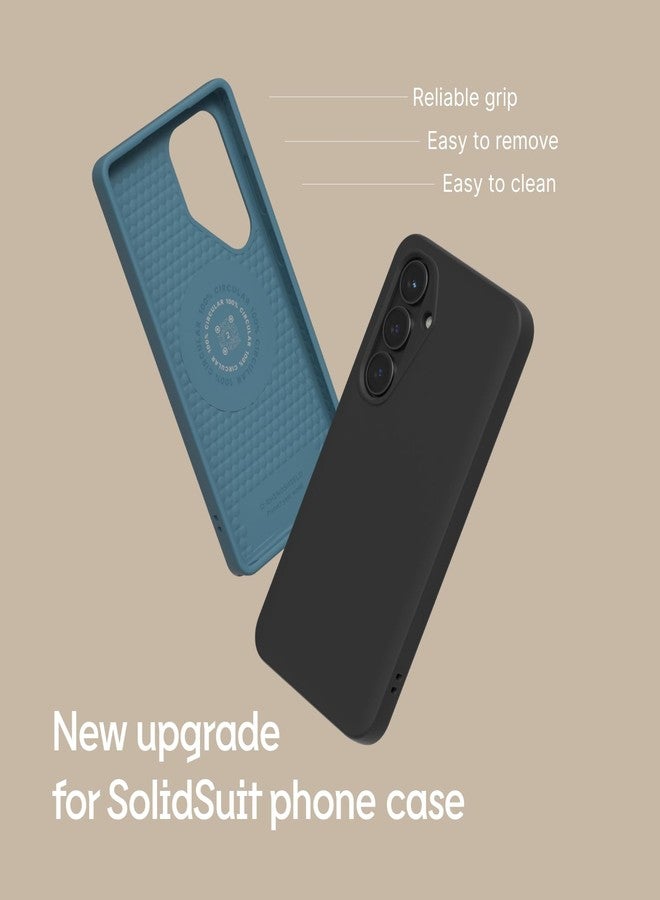 راينوشيلد جراب RhinoShield متوافق مع [Galaxy S25 Ultra]، من SolidSuit - جراب واقٍ رفيع وممتص للصدمات بلمسة نهائية فاخرة - حماية من السقوط من ارتفاع 3.5 متر - أسود - Image 5