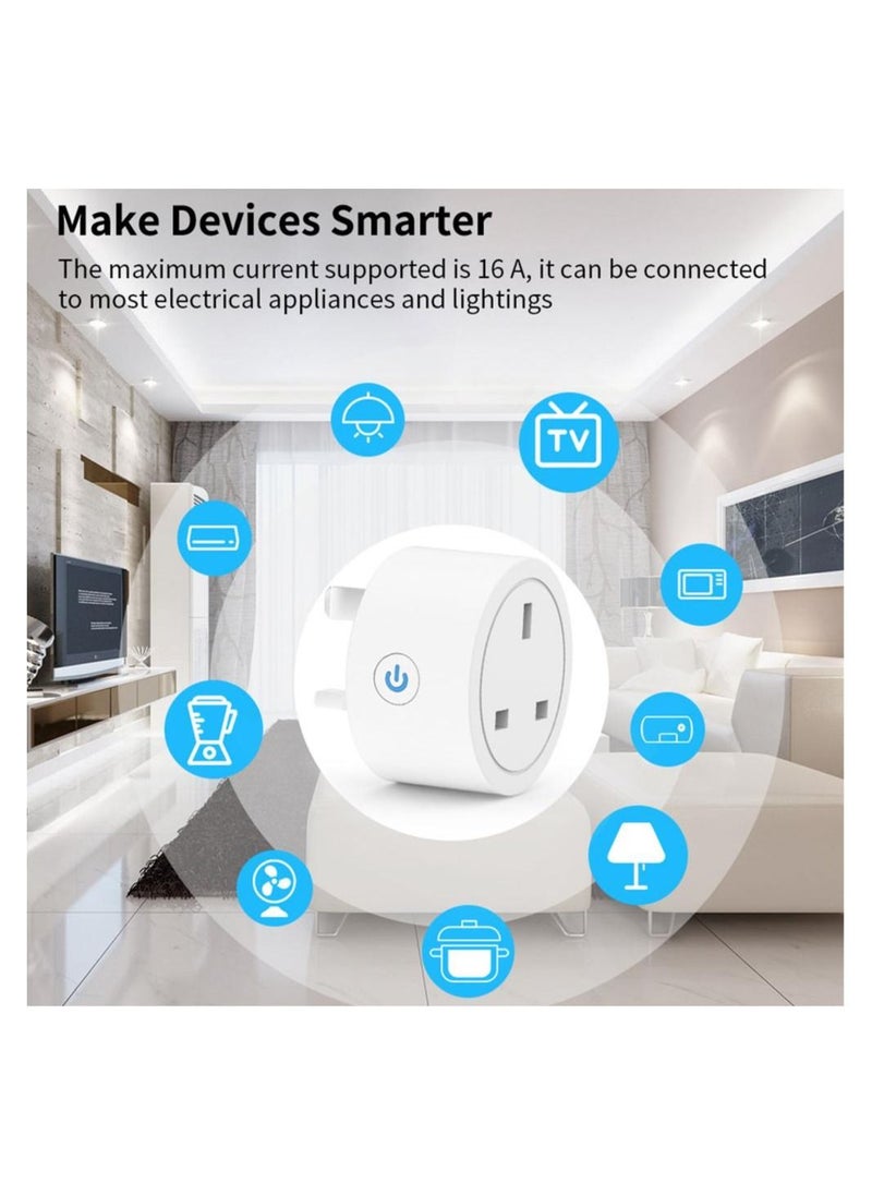 UanTii - UanTii 20A Smart Plug Tuya Wifi Wireless Remote Controlled Plug Timing Schedule Plug Works with Tuya Smart Life App and Alexa Google Home - Image 1