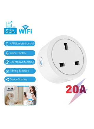 UanTii 20A Smart Plug Tuya Wifi Wireless Remote Controlled Plug Timing Schedule Plug Works with Tuya Smart Life App and Alexa Google Home - pzsku/Z645C88D4354CD7F1C2EFZ/45/_/1690101135/daa44e46-257d-4abc-accd-eb714cbcc2ed