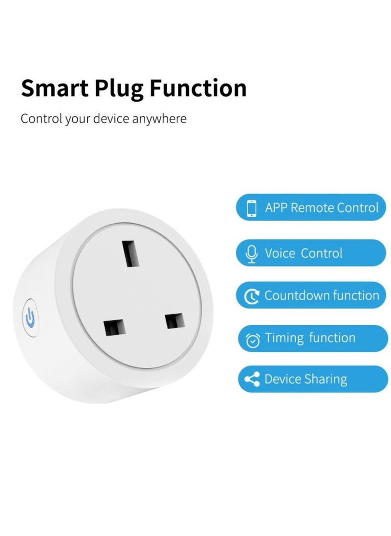 UanTii - UanTii 20A Smart Plug Tuya Wifi Wireless Remote Controlled Plug Timing Schedule Plug Works with Tuya Smart Life App and Alexa Google Home - Image 1