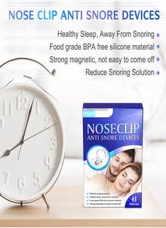 Elaimei 6 Pieces Anti-Snoring Nose Clip Silicone Magnetic Anti-Snoring Device  - Image 4