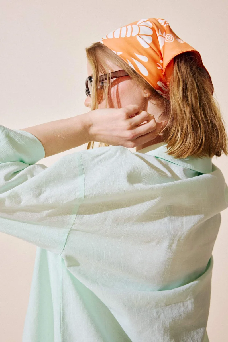 ديفاكتو Woman Printed Satin Scarf