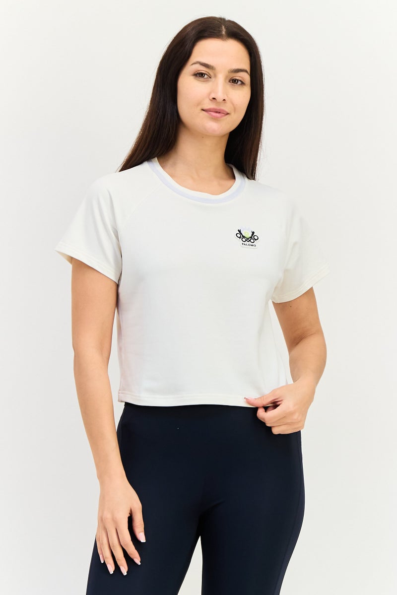 Puma X Palomo Women Sportswear Fit Short Sleeve Training T-Shirt, White - Image 1