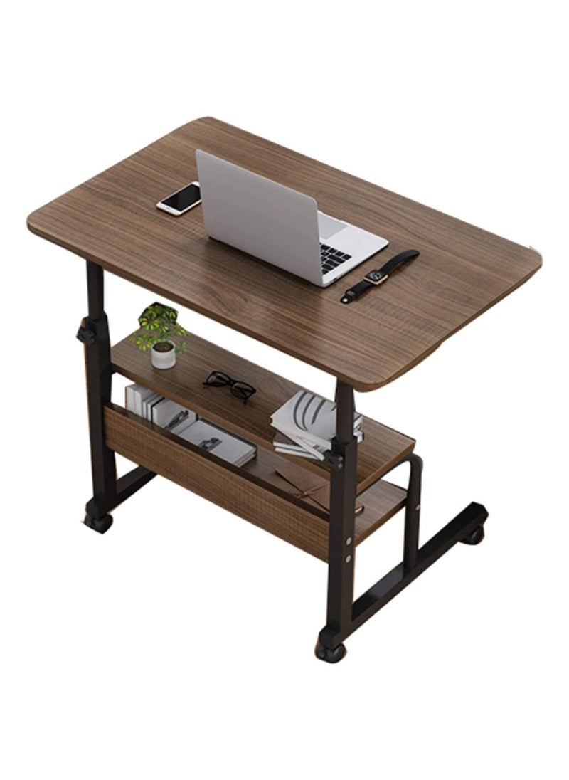 Outdoor side table, small sofa, coffee table Sofa Side End Tables Mobile Lap Table, Computer Desk Stand Desk Height Adjustable Table Side Table for Bed Sofa, Multi-Layer Storage for Living Room