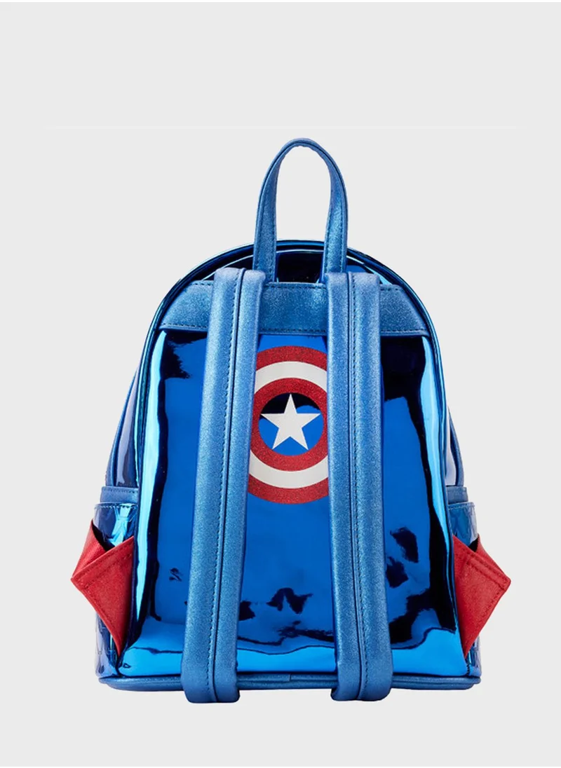 Loungefly Kids Captain America Zip Over Backpack