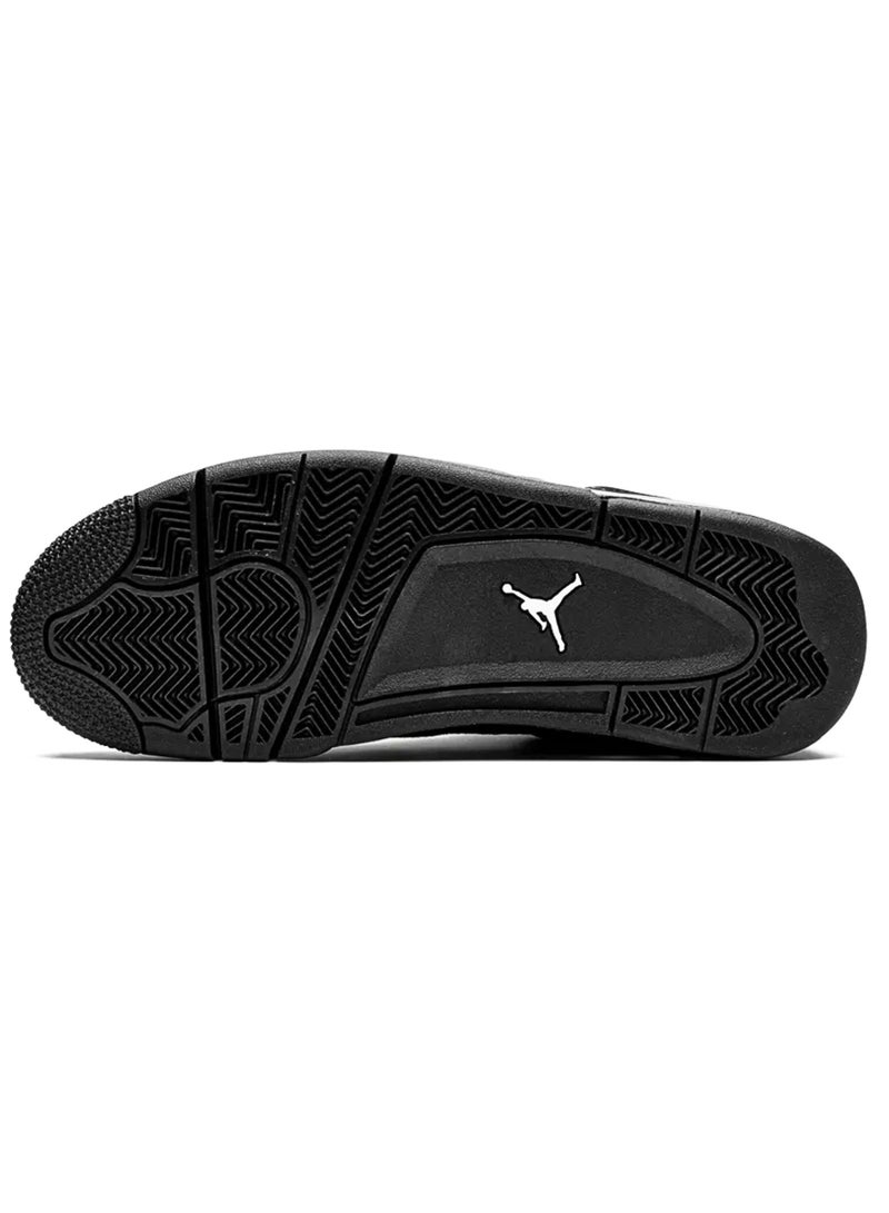 Jordan Air Air Jordan 4 Retro Black Cat 2020 – All-Black Nubuck OG Sneakers - Image 5