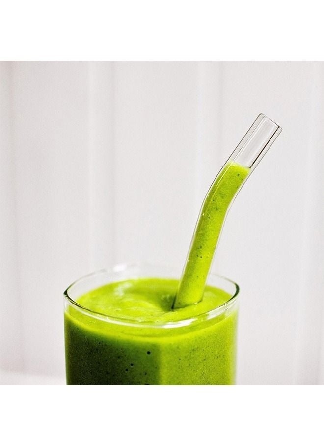 5 Pcs Reusable Glass Straws with Cleaning Brushes, BPA Free Food grade Bent Glass Drinking Straws, Multipurpose Straw for Smoothies Milkshakes Juice (Colorful) - Image 5