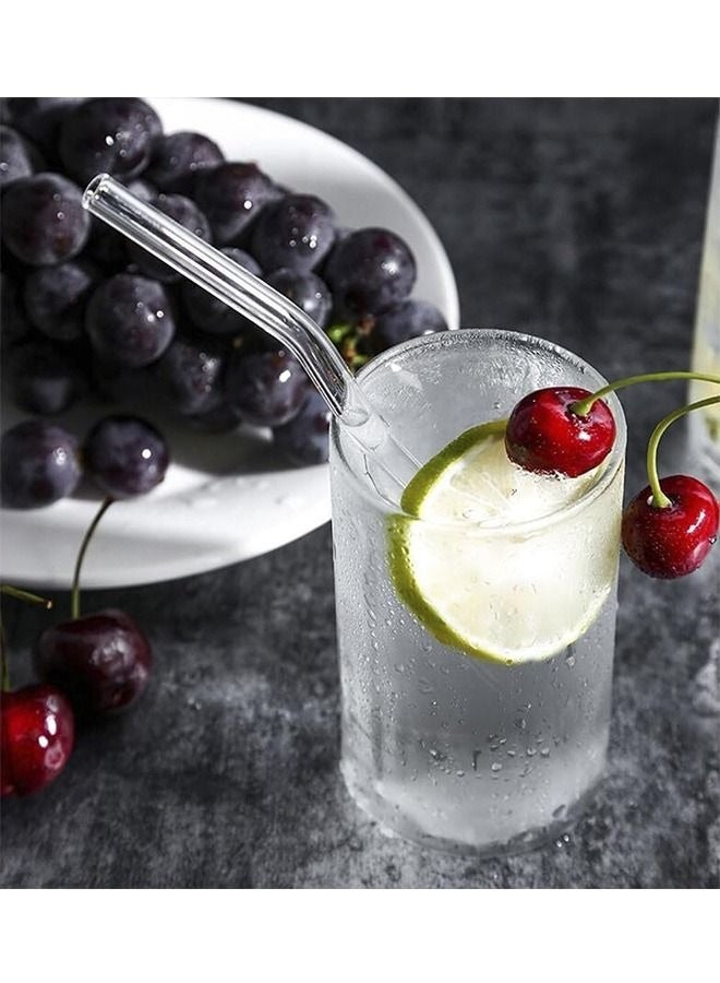 5 Pcs Reusable Glass Straws with Cleaning Brushes, BPA Free Food grade Bent Glass Drinking Straws, Multipurpose Straw for Smoothies Milkshakes Juice (Colorful) - Image 4