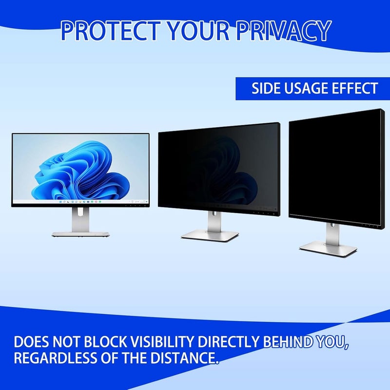 Ceydebne 23.8 Inch Privacy Screen for Monitor with 16:9 Widescreen Monitor Blue Light Screen Protector - Anti-Glare - Anti-Scratch Protector Film for Data Confidentiality Privacy Shield [2 Pack] - Image 2
