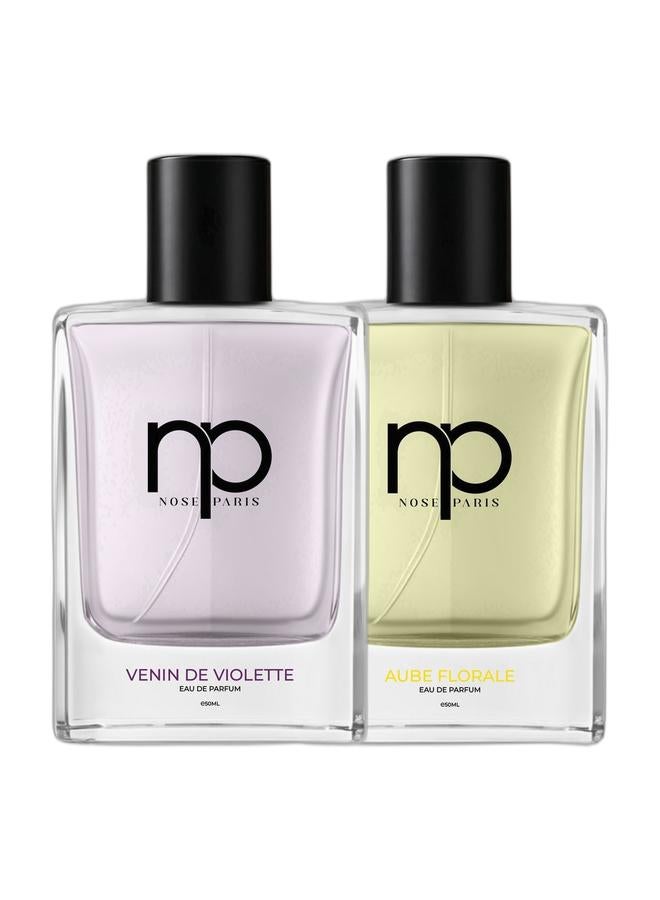 Nose Paris Discovery Duo: Venin De Violette & Aube Florale EDP Set (2 x 50ml) – Premium Layering Bundle - Image 1