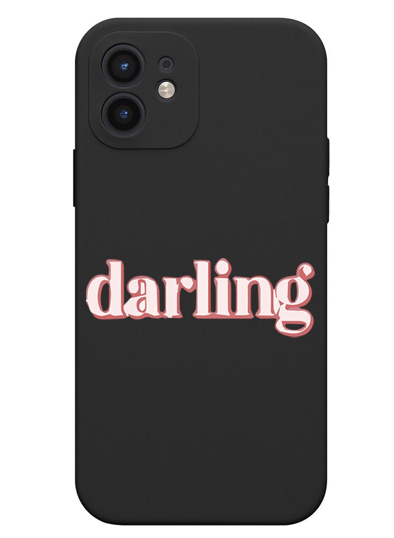 Theodor Protective Slim Fit Case Liquid Silicone Cover with Full Body Protection Anti-Scratch Shockproof Case For iPhone 12 Black  - Dino love copy - Image 1