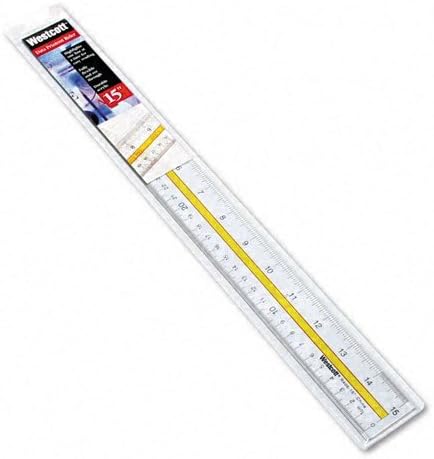 Westcott  Highlighting Data Beveled Plastic Ruler 15 ClearYellow Panel  Sold as 2 Packs of  1    Total of 2 Each