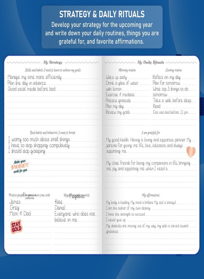 GoGirl Weekly Schedule Planner – Hourly Work & Life Planner with Time Slots – Vertical Agenda Organizer for Daily Productivity, A5 (Mystic Blue) - Image 4