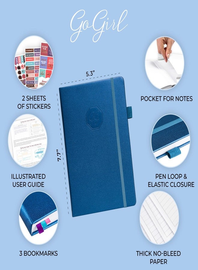 GoGirl Weekly Schedule Planner – Hourly Work & Life Planner with Time Slots – Vertical Agenda Organizer for Daily Productivity, A5 (Mystic Blue) - Image 2