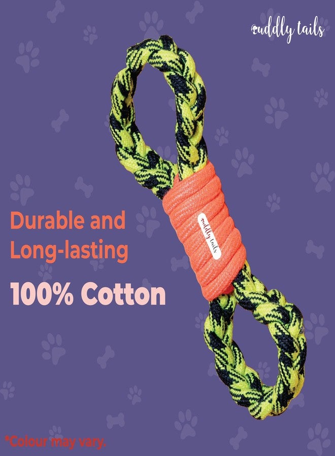 Cuddly Tails Loop Rope Toy for Dogs | Durable Cotton Chew & Tug Toy | Dental Health & Teething Aid | Safe, Handwoven, Non-Toxic | Interactive Play Toy for Small, Medium & Large Breeds (Color May Vary) - Image 3