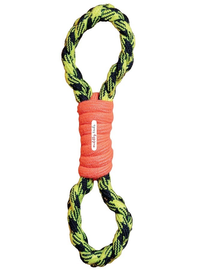 Cuddly Tails Loop Rope Toy for Dogs | Durable Cotton Chew & Tug Toy | Dental Health & Teething Aid | Safe, Handwoven, Non-Toxic | Interactive Play Toy for Small, Medium & Large Breeds (Color May Vary) - Image 1