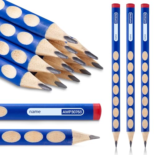 M.G M&G 12 Pcs Triangular Pencils for Kids, Triangular Pole with Grip Correction HB Pencils, Pre-sharpened, Graphite Wood Pencils with Smooth Writing for School, Office, Painting, Sketching, Weddings - Image 1