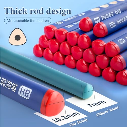 M.G M&G 12 Pcs Triangular Pencils for Kids, Triangular Pole with Grip Correction HB Pencils, Pre-sharpened, Graphite Wood Pencils with Smooth Writing for School, Office, Painting, Sketching, Weddings - Image 3
