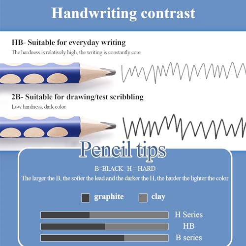 M.G M&G 12 Pcs Triangular Pencils for Kids, Triangular Pole with Grip Correction HB Pencils, Pre-sharpened, Graphite Wood Pencils with Smooth Writing for School, Office, Painting, Sketching, Weddings - Image 2