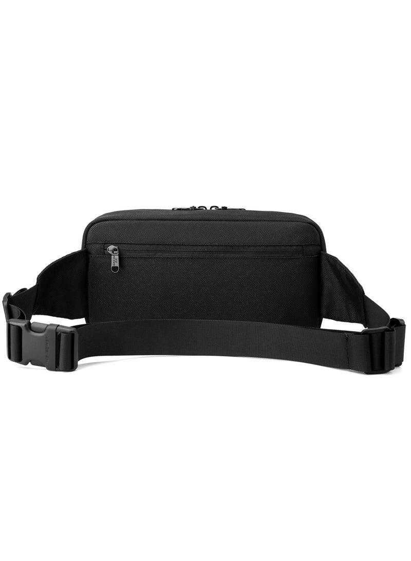 HIKE Waist 11-inch Bag Anti-Theft Water Resistant Shock Proof Business Leisure Crossbody Chest Bag for Men and Women, HK2121-Black  - Image 4