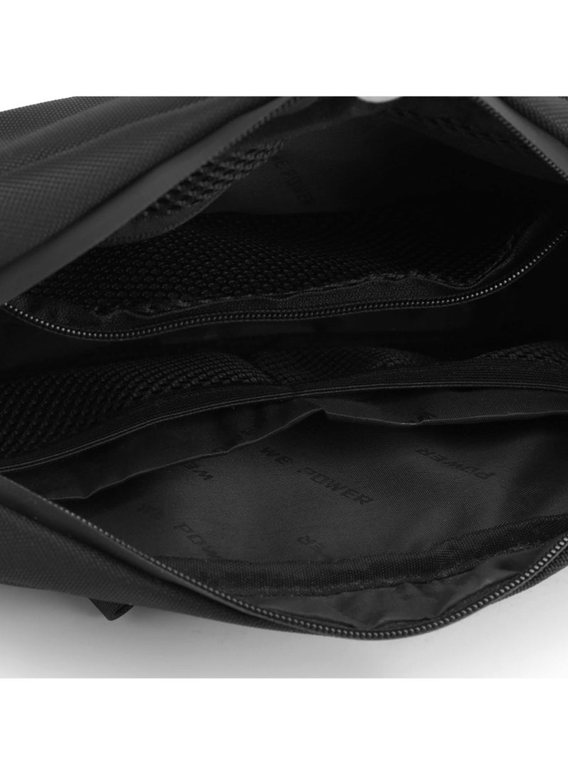 HIKE Waist 11-inch Bag Anti-Theft Water Resistant Shock Proof Business Leisure Crossbody Chest Bag for Men and Women, HK2121-Black  - Image 5