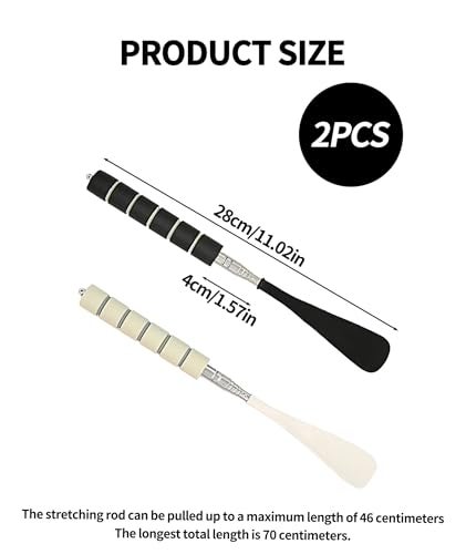 VayuSrot 2 PCS Shoe Horn, Long Handle Shoe Wearing Stick, Adjustable Shoe Inserter Stick for Men, Women, Seniors, and Kids, 28cm to 70cm Telescopic Shoe Horn with Sponge and Stainless Steel, Ideal for Travel and Home Use - Image 2