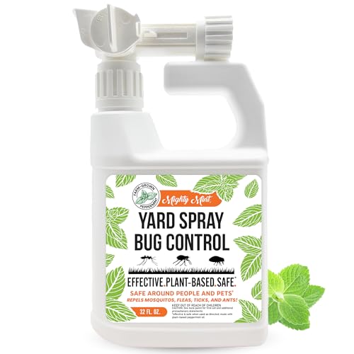 Mighty Mint Peppermint Oil Lawn & Yard Bug Control Spray – Natural Outdoor Pest Repellent for Fleas, Ticks, Mosquitoes, Ants, and More – Plant-Based, Extra-Strength Formula – 32 oz - Image 1