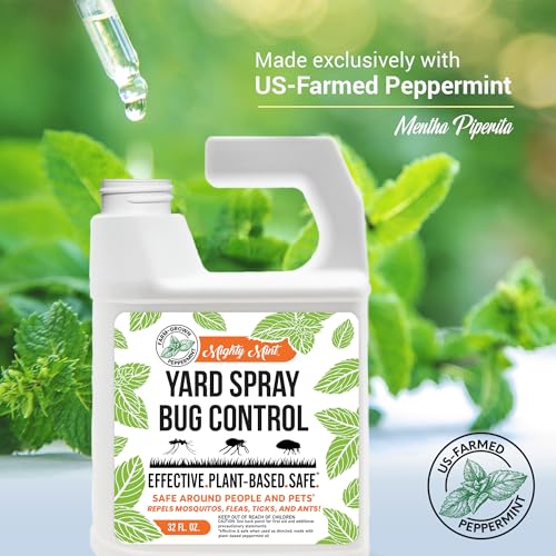 Mighty Mint Peppermint Oil Lawn & Yard Bug Control Spray – Natural Outdoor Pest Repellent for Fleas, Ticks, Mosquitoes, Ants, and More – Plant-Based, Extra-Strength Formula – 32 oz - Image 4