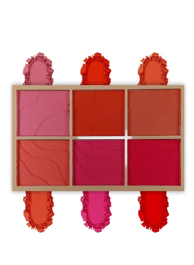 Bold Byte باليت أحمر خدود وإضاءة 6 في 1 | مجموعة أحمر خدود متعددة الألوان من بيوتي تاتش مع أصباغ سهلة الدمج | توهج يدوم طويلاً ولمعان طبيعي | مناسب لجميع ألوان البشرة - Image 2