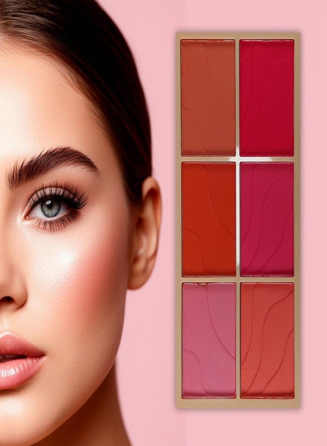 Bold Byte باليت أحمر خدود وإضاءة 6 في 1 | مجموعة أحمر خدود متعددة الألوان من بيوتي تاتش مع أصباغ سهلة الدمج | توهج يدوم طويلاً ولمعان طبيعي | مناسب لجميع ألوان البشرة - Image 1