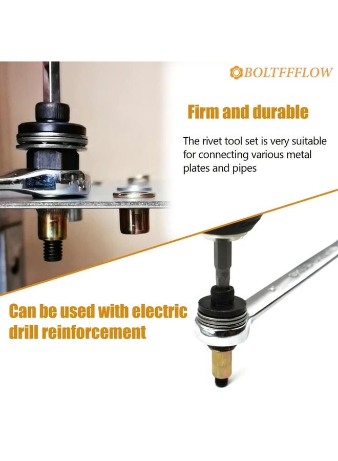 7Pcs Rivet Nut Tool Set M3 M4 M5 M6 M8 M10 M12 For Automotive Metal DIY - Image 4